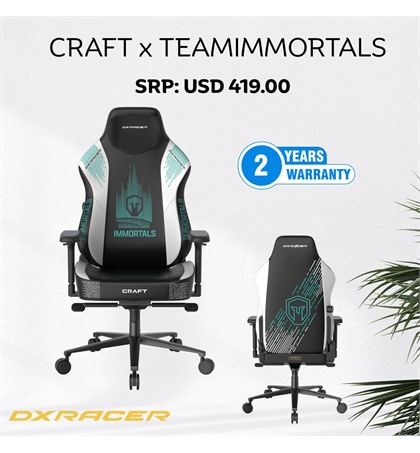DxRACER Craft L Imortals Black/White	