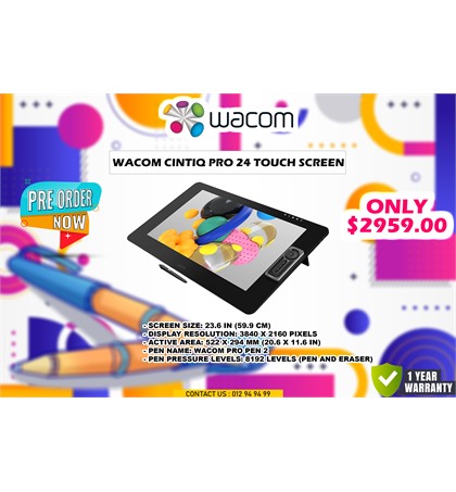 WACOM CINTIQ PRO 24 TOCH SCREEN