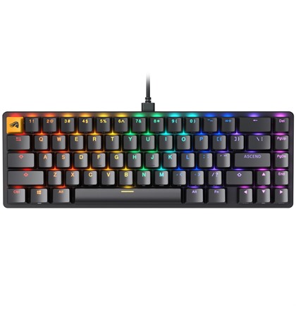 Glorious GMMK V2 65% (Pre-Built) - Black, White, Pink 