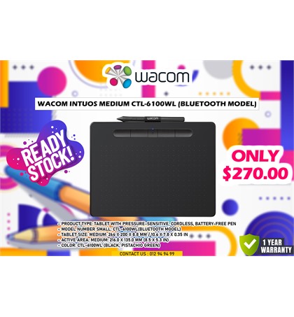 Wacom Intuos Medium CTL-6100WL (Bluetooth model) - GGC