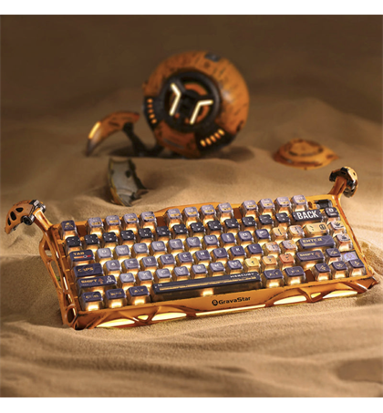 GRAVASTAR Mercury K1 Pro Battle-Worn Yellow Wireless Keyboard