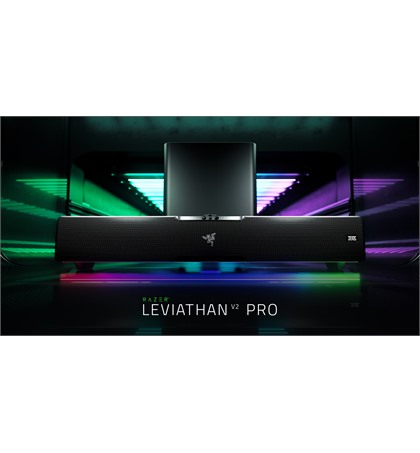 Razer Leviathan V2 Pro - AI-Powered Beamforming PC Gaming Soundbar with Subwoofer - EU + UK/HK/SG Packaging