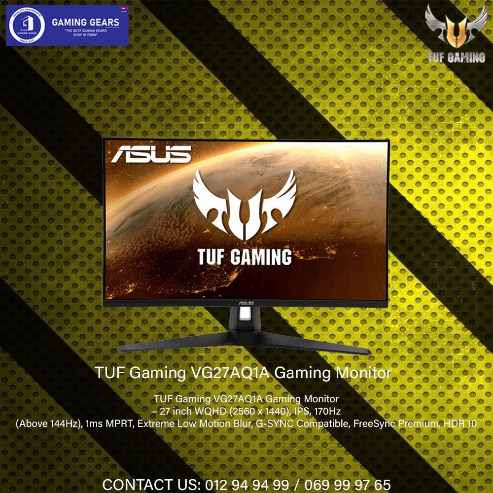 ASUS TUF Gaming VG27AQ1A Gaming Monitor Gaming Gears Best Gaming