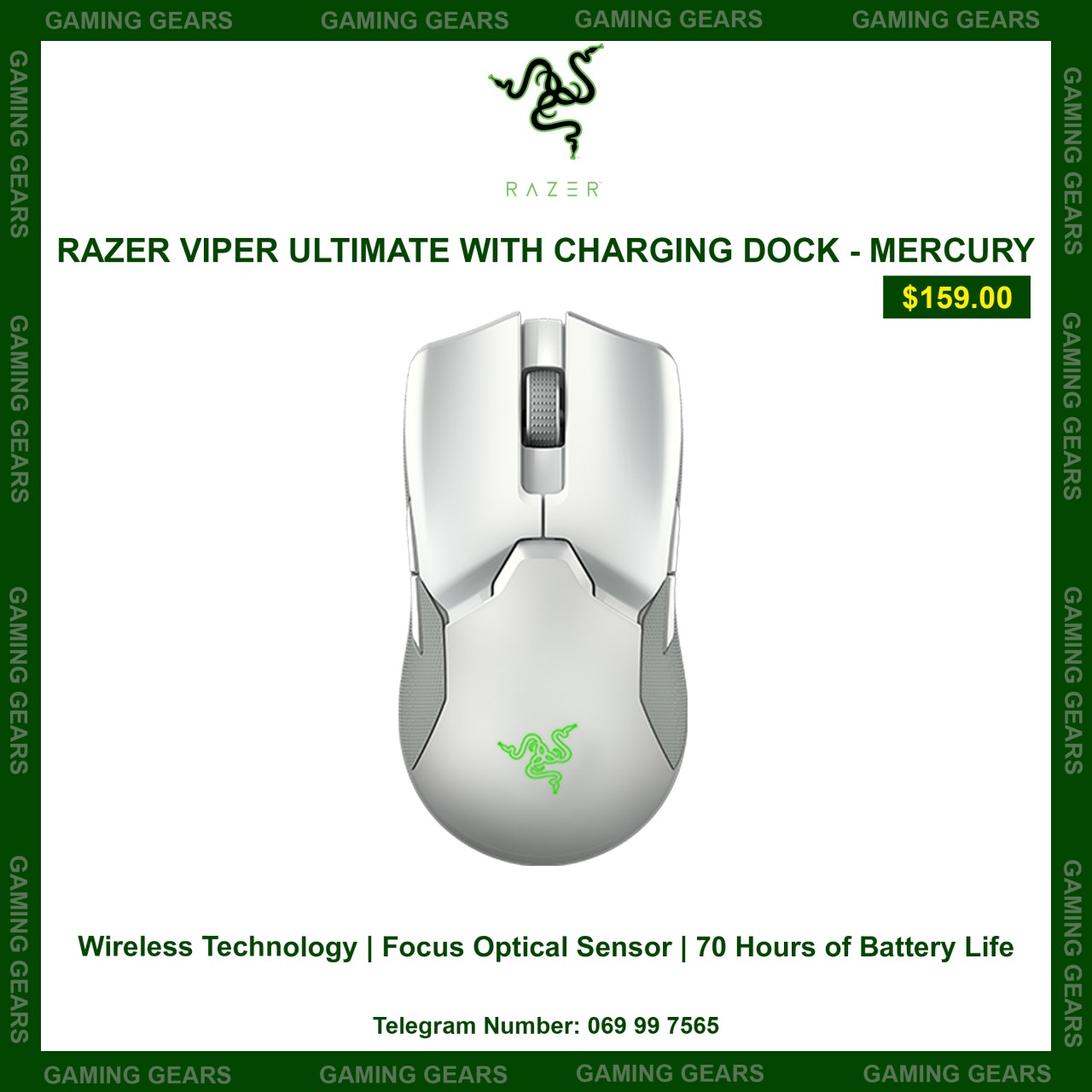 Razer Viper Ultimate with Charging Dock - Mercury - Gaming Gears - Best ...