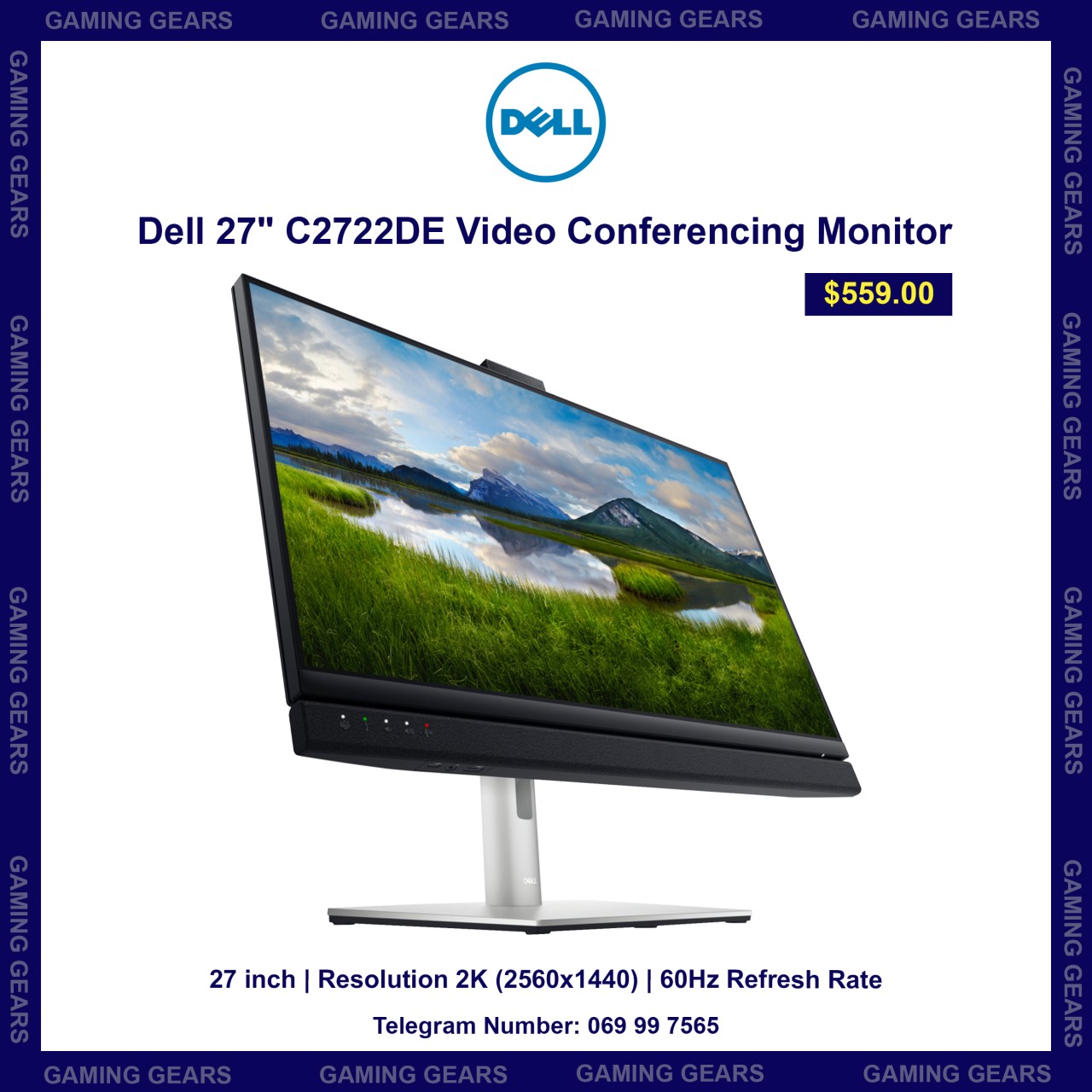 Dell 27" C2722DE Video Conferencing Monitor