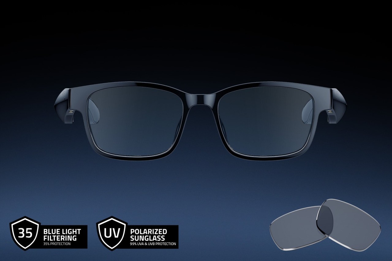 Razer Anzu Smart Glasses - Rectangle Design - Size SM 