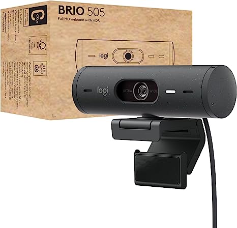 Logitech Brio 505 Full HD Webcam with Auto Light Correction