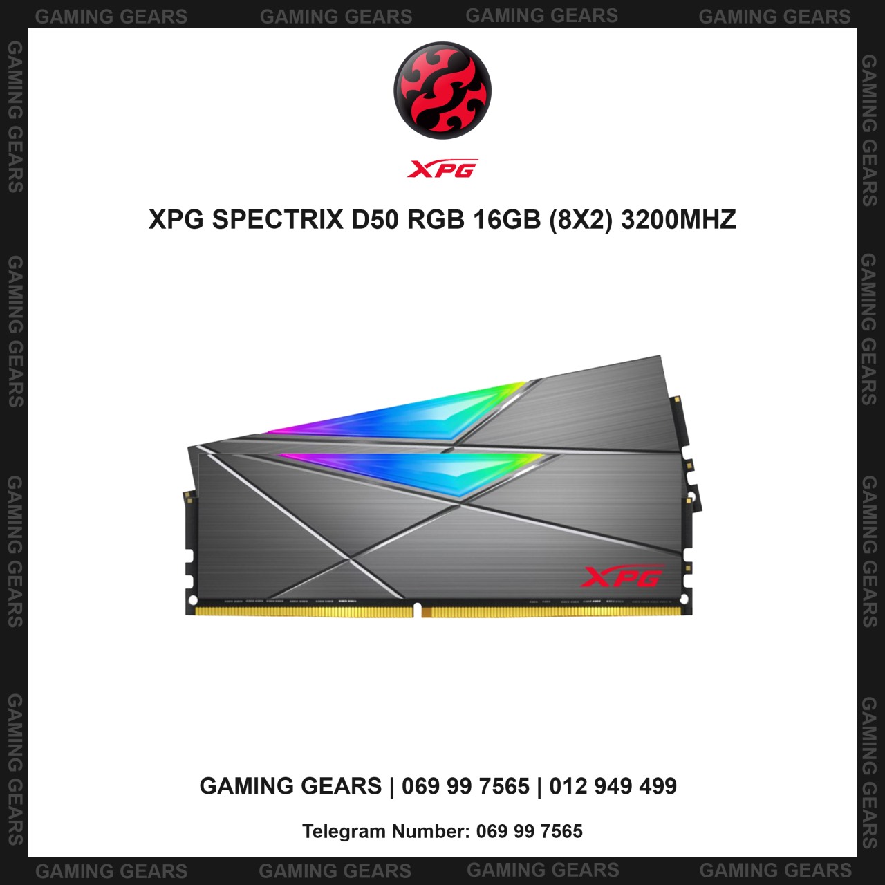 XPG SPECTRIX D50 RGB 8GB 3200Mhz