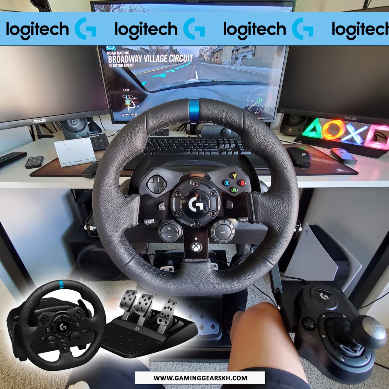 Logitech G923 TRUEFORCE Racing Wheel for PlayStation & PC