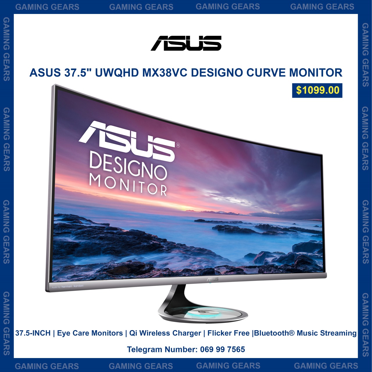 Asus 37.5" UWQHD MX38VC Designo Curve Monitor